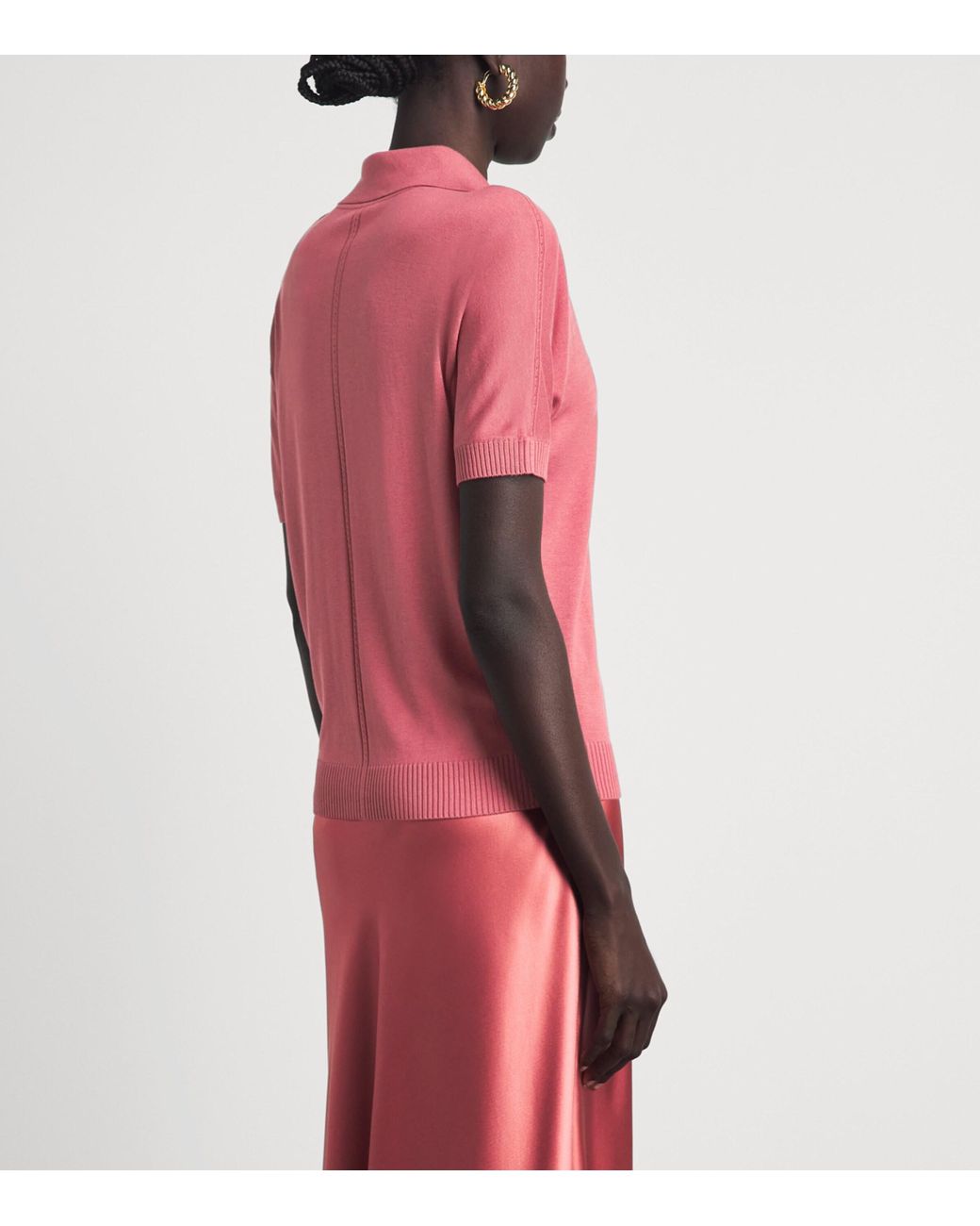 Joseph Pink Superfine Silk Niata Polo Shirt