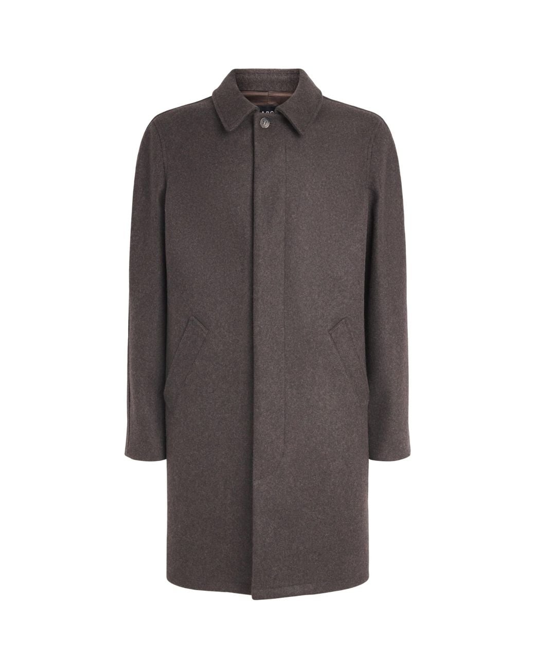 A.P.C. Gray Wool-Blend Auster Overcoat for men