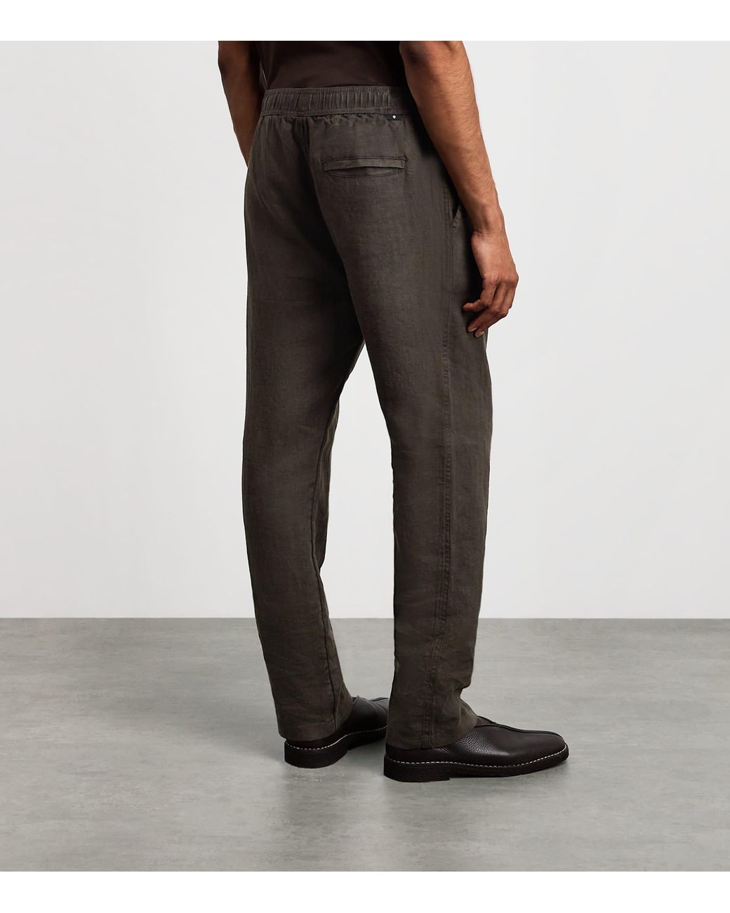 Samsøe & Samsøe Gray Linen Sajabari Straight Trousers for men