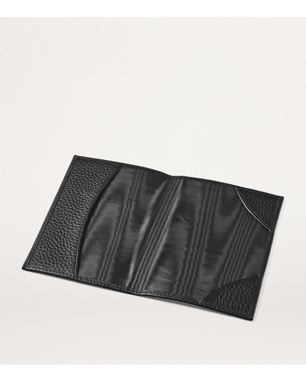 Aspinal Black Leather Passport Cover for men