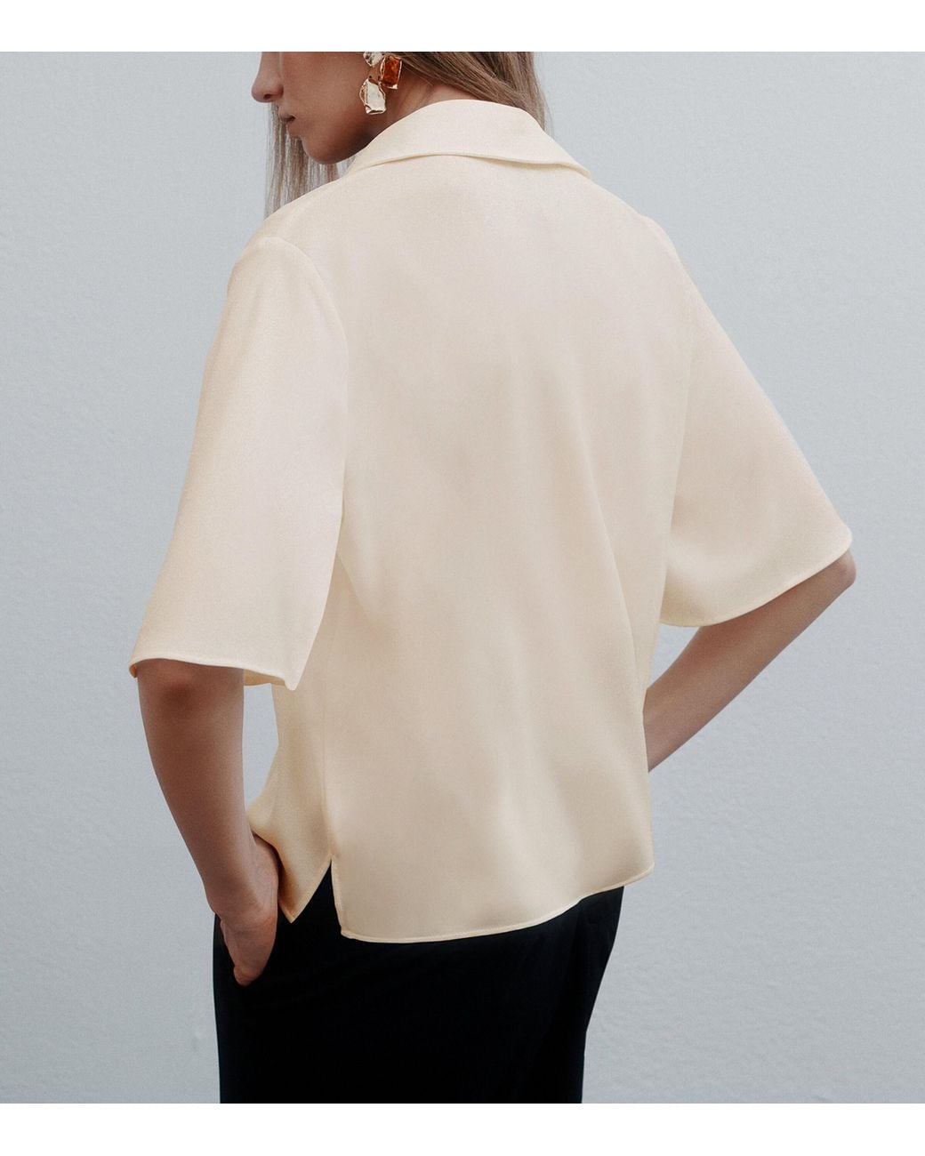 Marella Natural Satin Polo Shirt