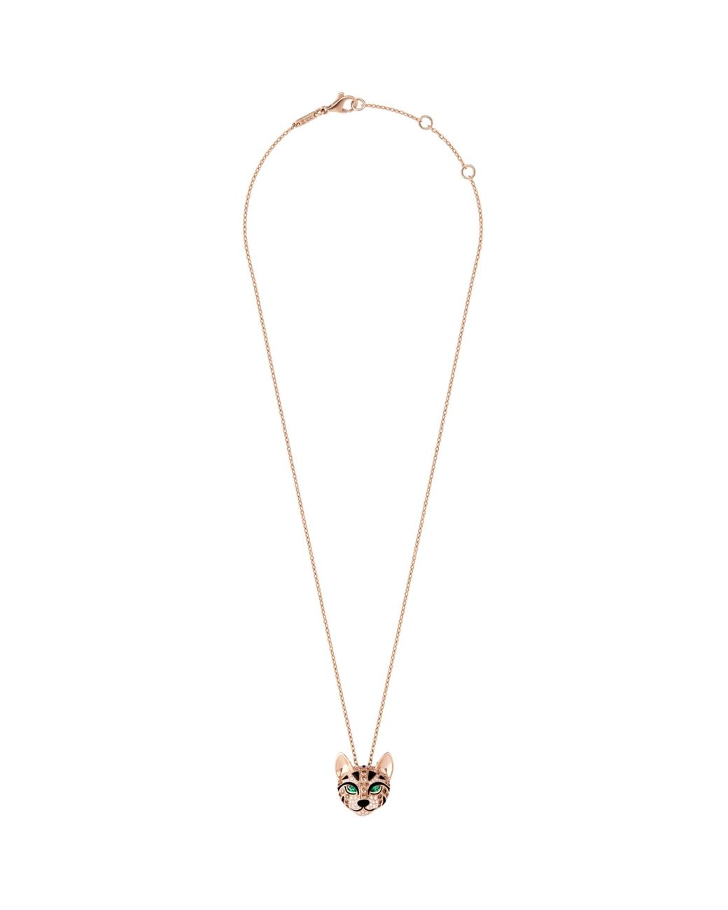 Boucheron White Rose, Diamond And Emerald Animaux De Coll Necklace