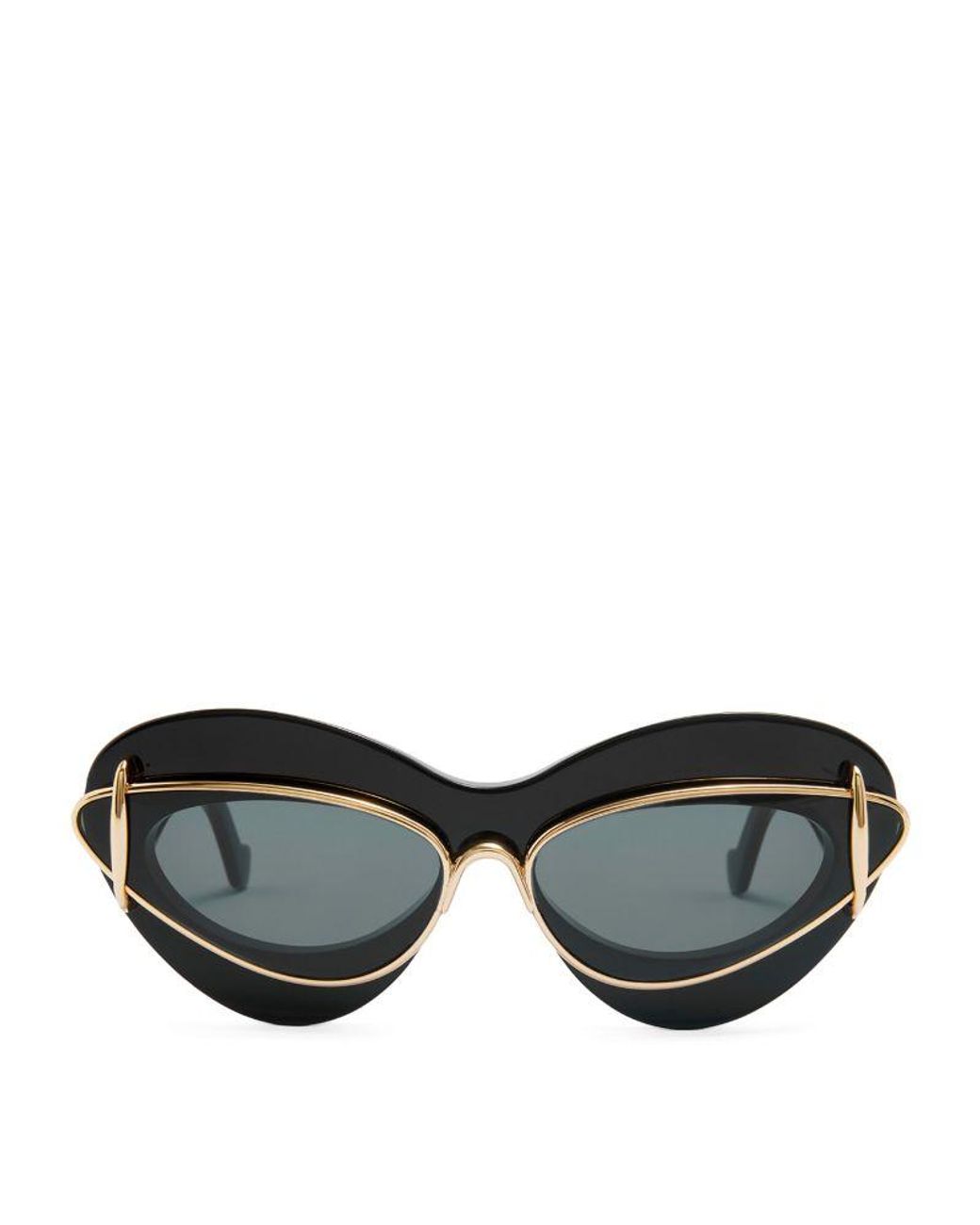 Loewe Double Frame Cat Eye Sunglasses in Black Lyst UK