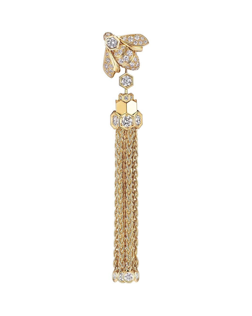 Chaumet Metallic And Diamond Bee De Pompon Earrings