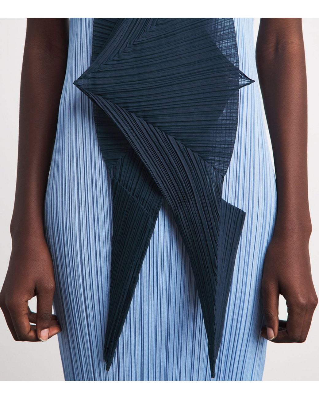 Pleats Please Issey Miyake Blue Fold Hood Scarf for men