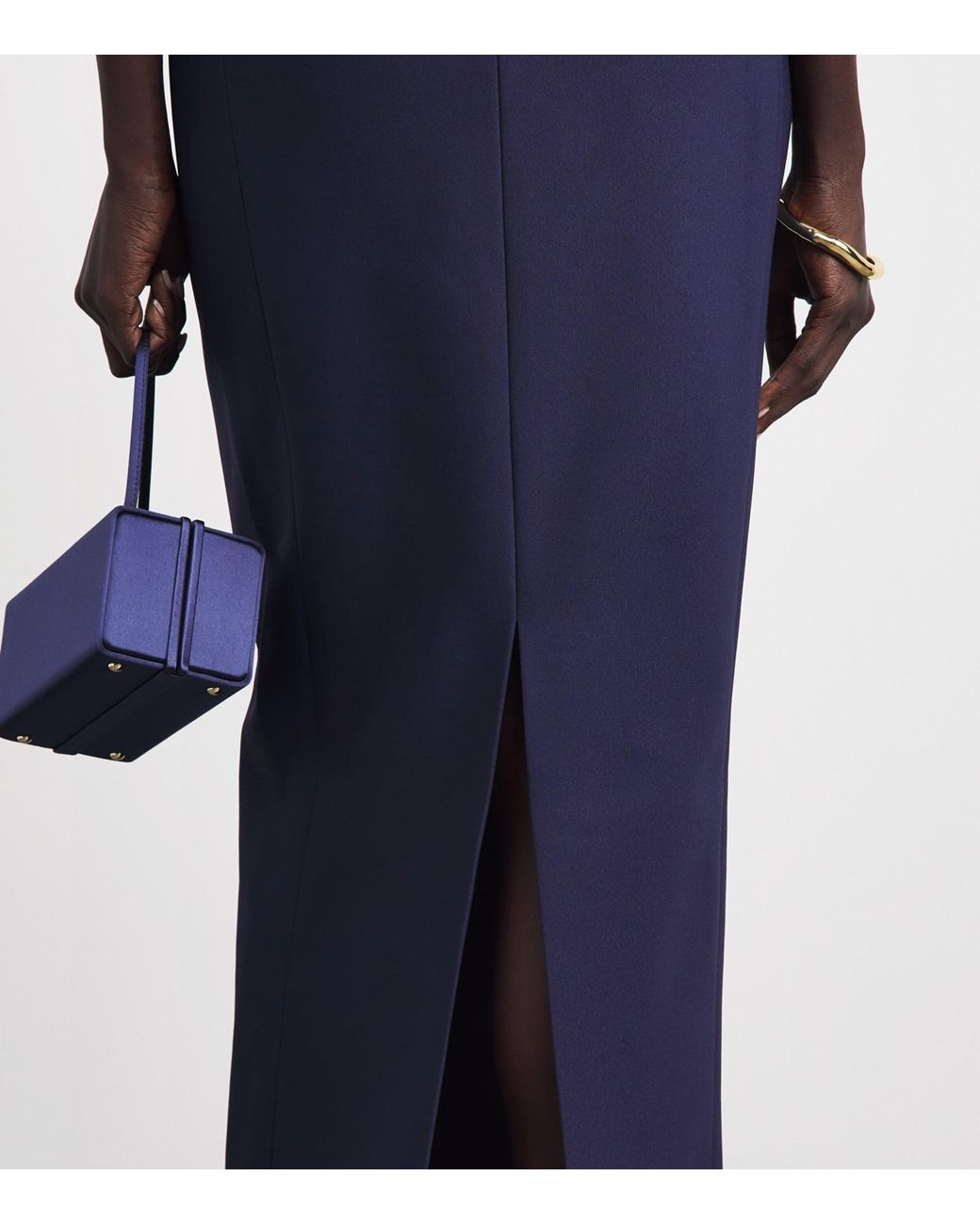 Solace London Blue One-Shoulder Arion Gown