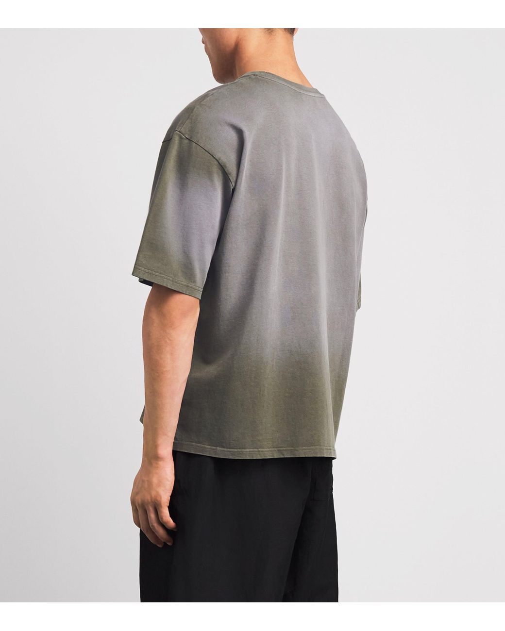 Commas Gray Dégradé Embroidered T-Shirt for men