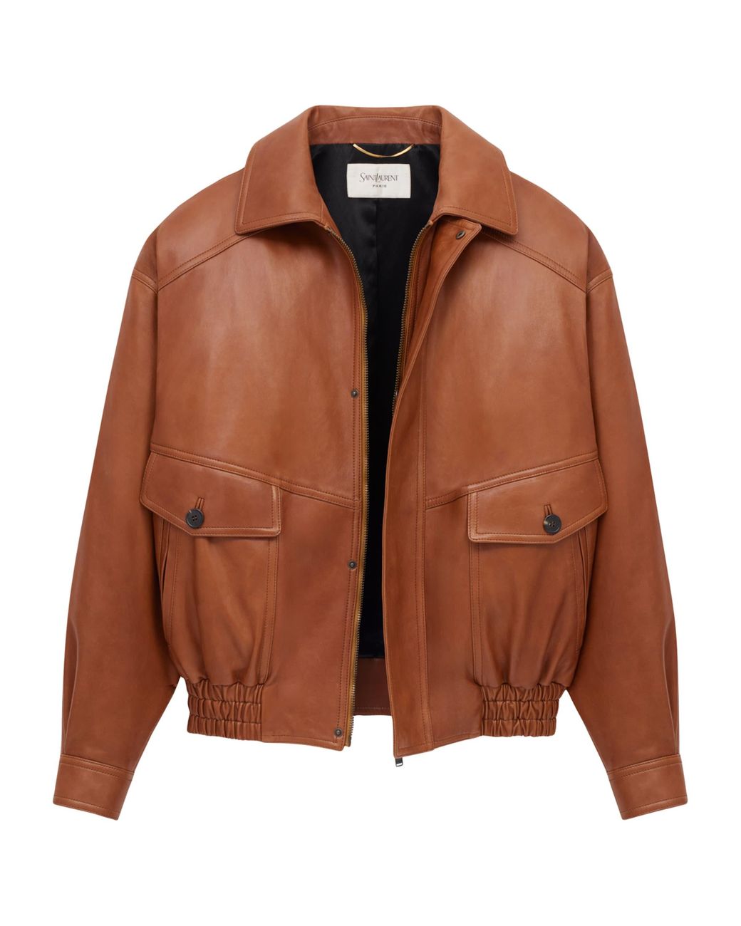 Saint Laurent Brown Leather Jacket