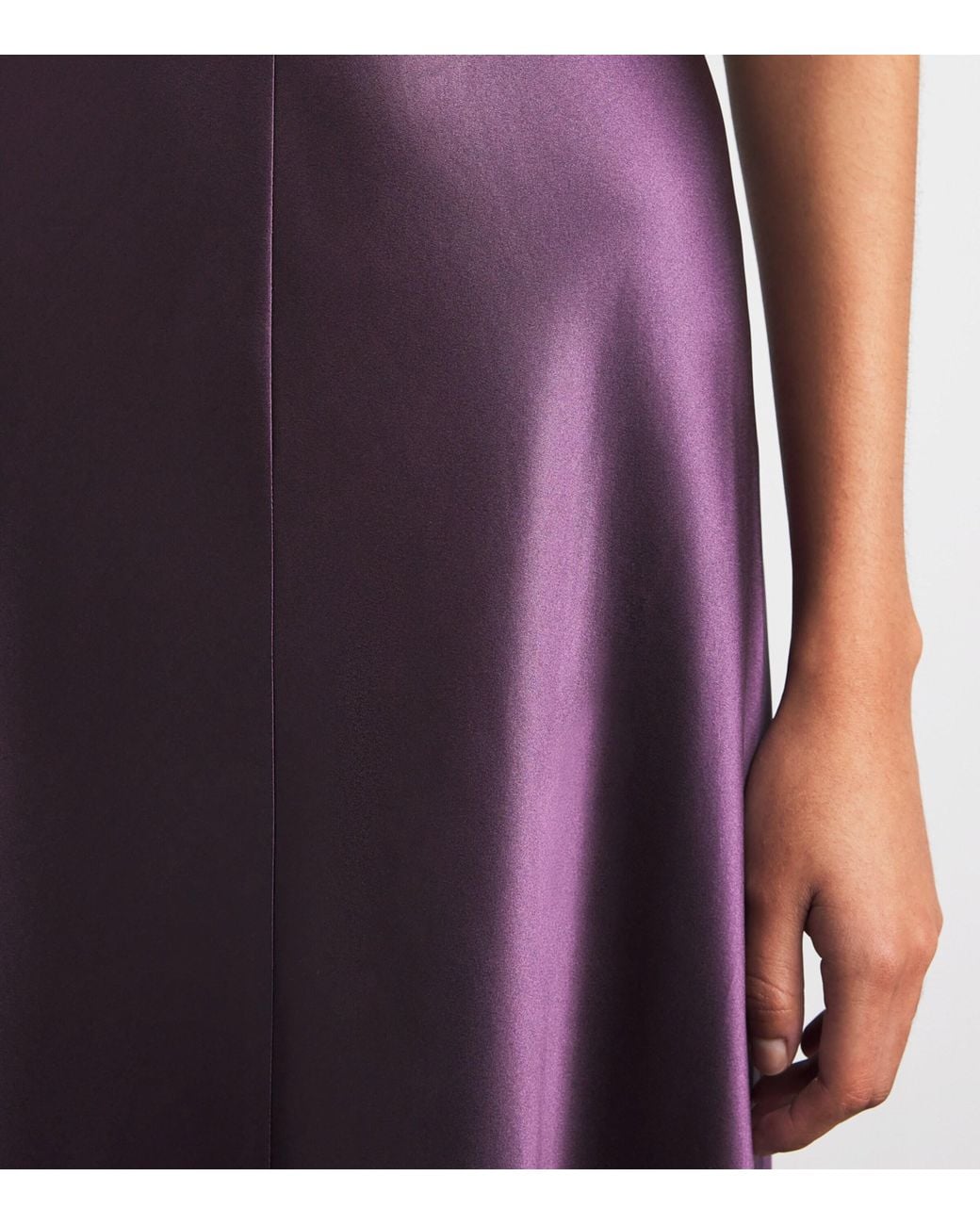 Veronica Beard Purple Silk-Satin Redgrave Maxi Dress