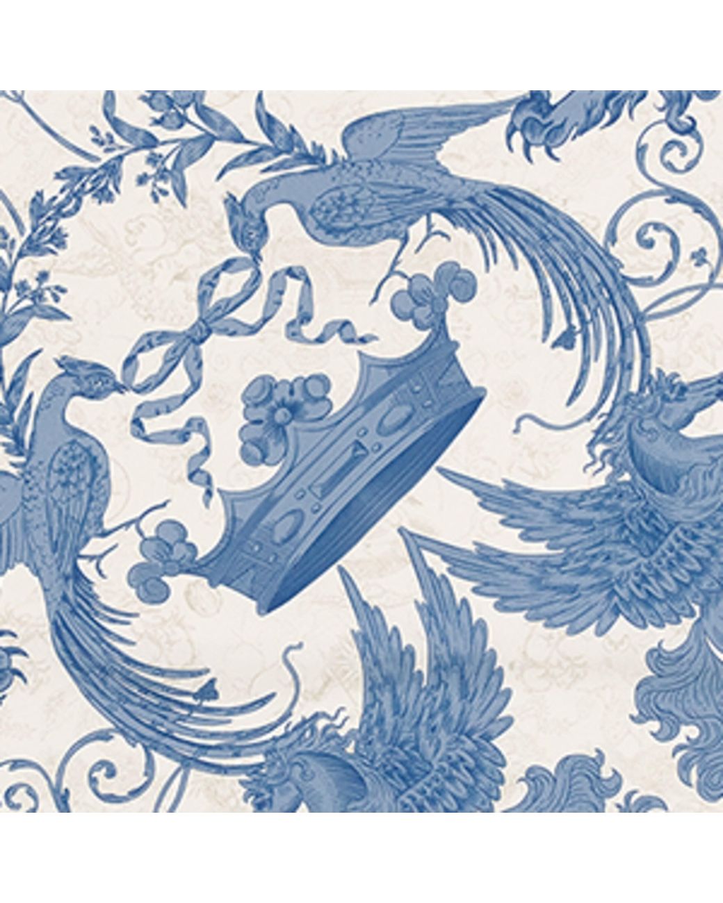Harrods Blue Silk Menagerie Scarf