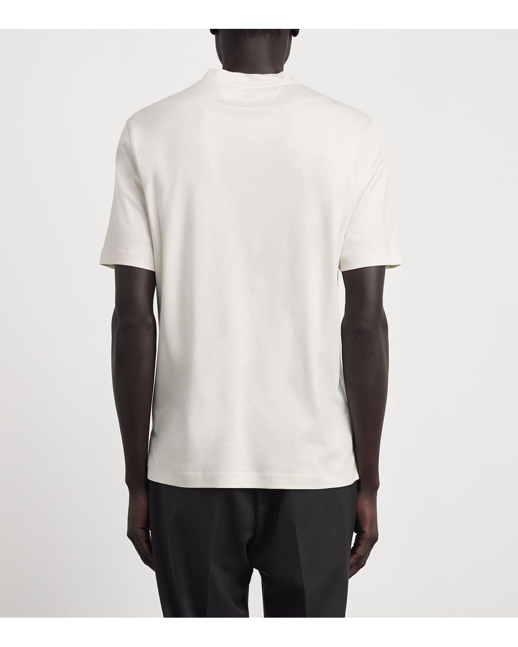 Canali White Cotton T-Shirt for men