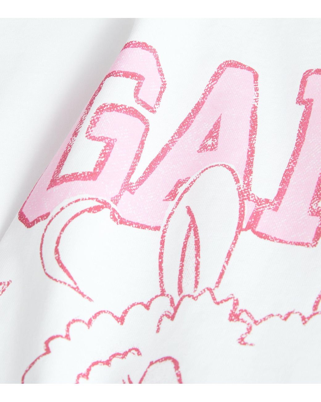 ☆【GANNI】☆(W) Ganni Love Club T-Shirt Bright White Pink☆ T-Shirt Ganni Love Club white | H-Brands