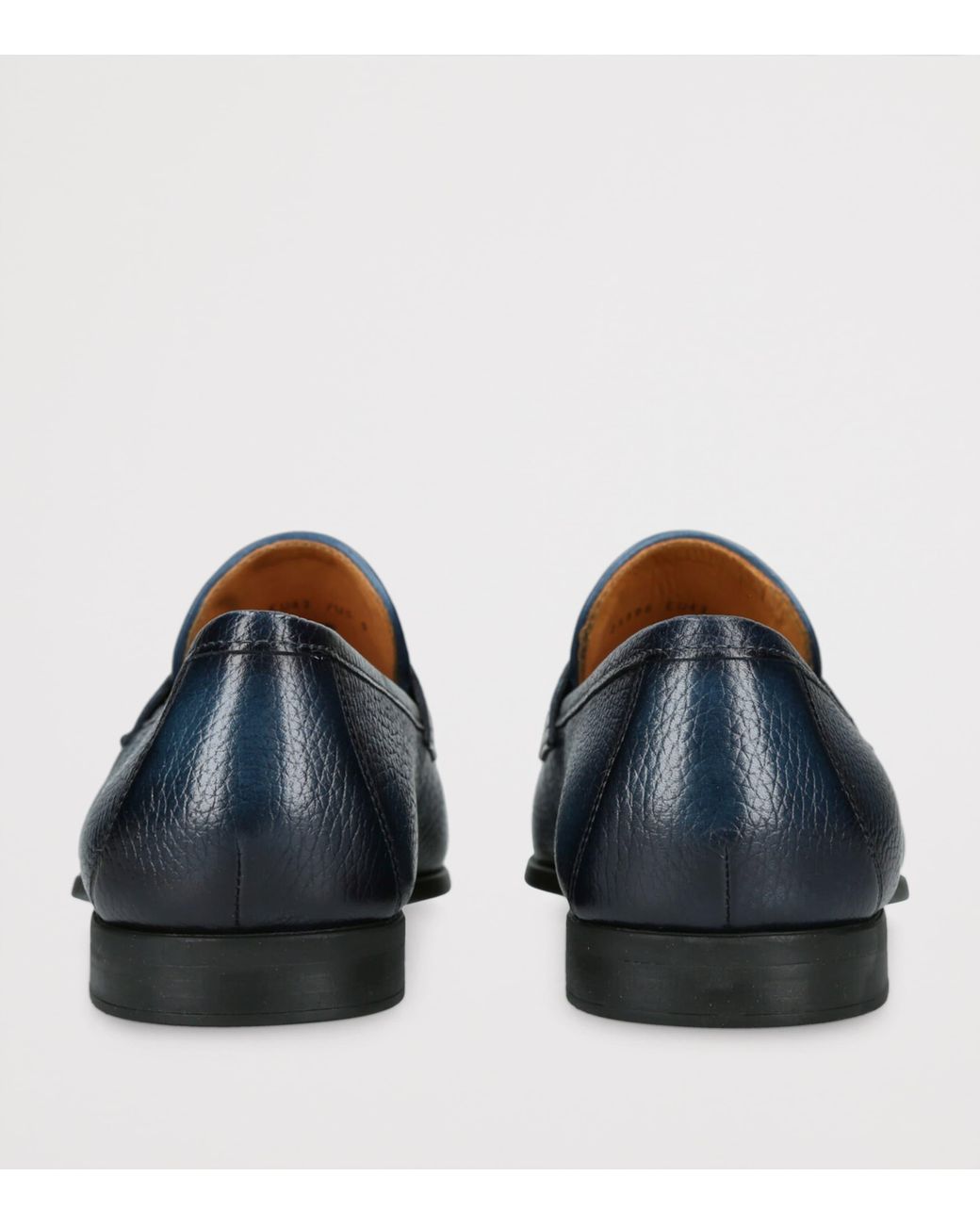 Magnanni Shoes Blue Leather Diezma Ii Loafers for men