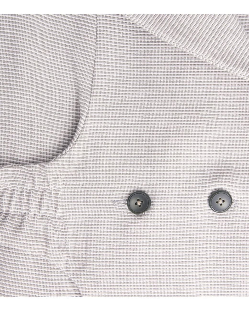 Studio Namnyak Gray Cotton Stripe Taro Trench Coat