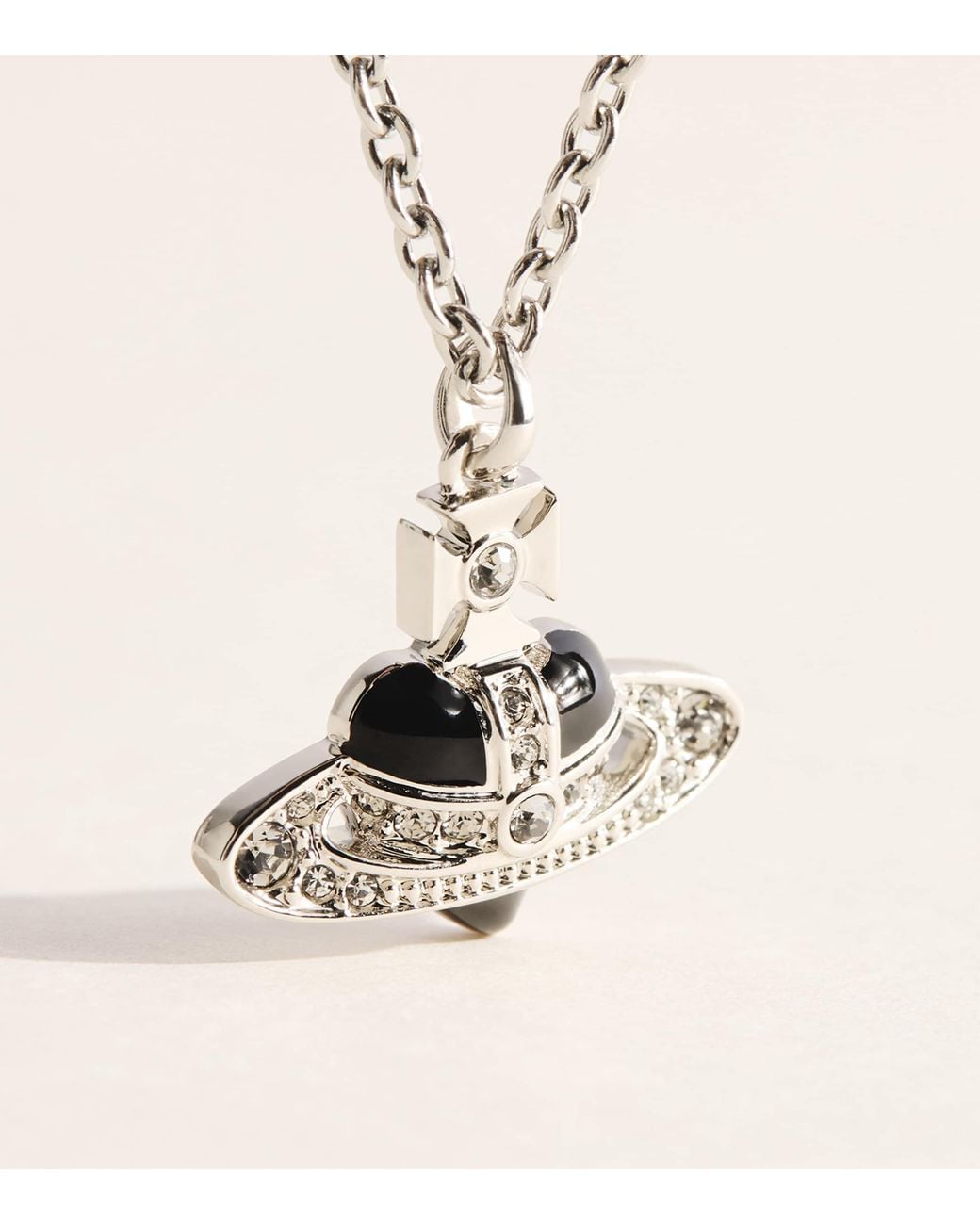 Vivienne Westwood Natural Diamante Heart Necklace for men
