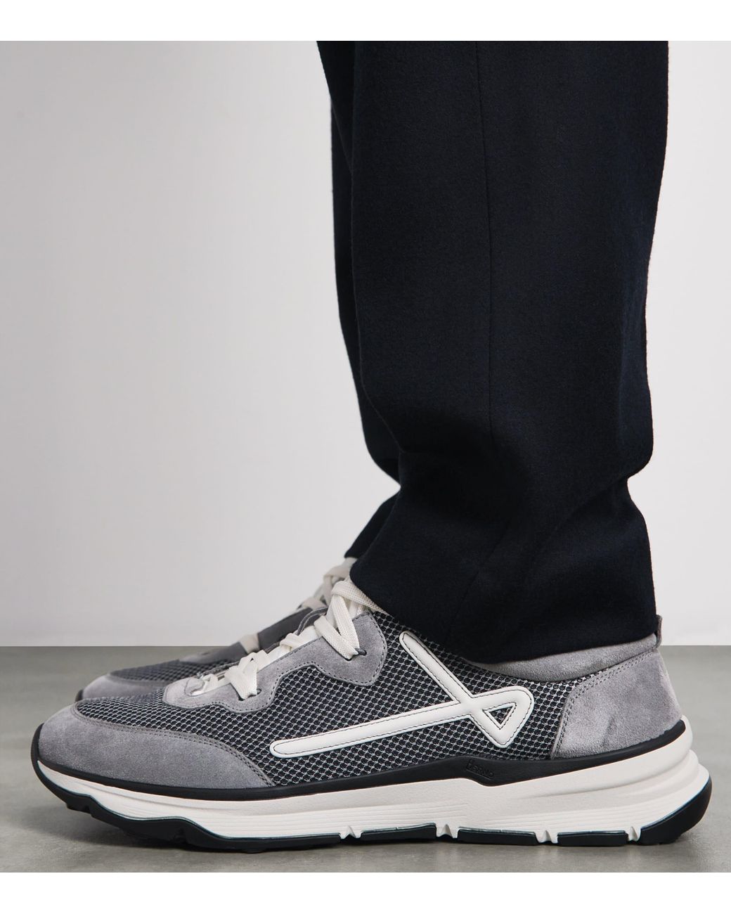 Herno White Mesh Maggiore Sneakers for men