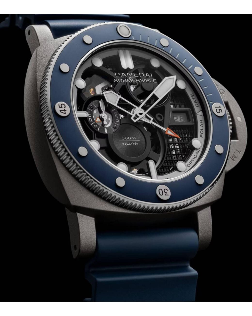 Panerai Blue Titanium Dmls Submersible Gmt Watch