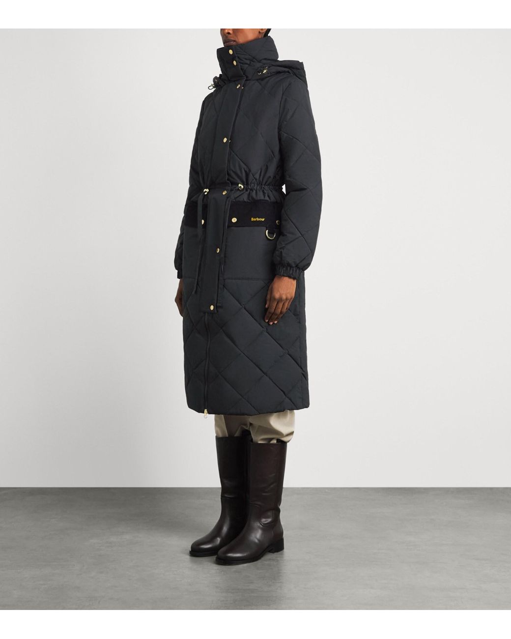Barbour Black Alverstone Longline Puffer Jacket