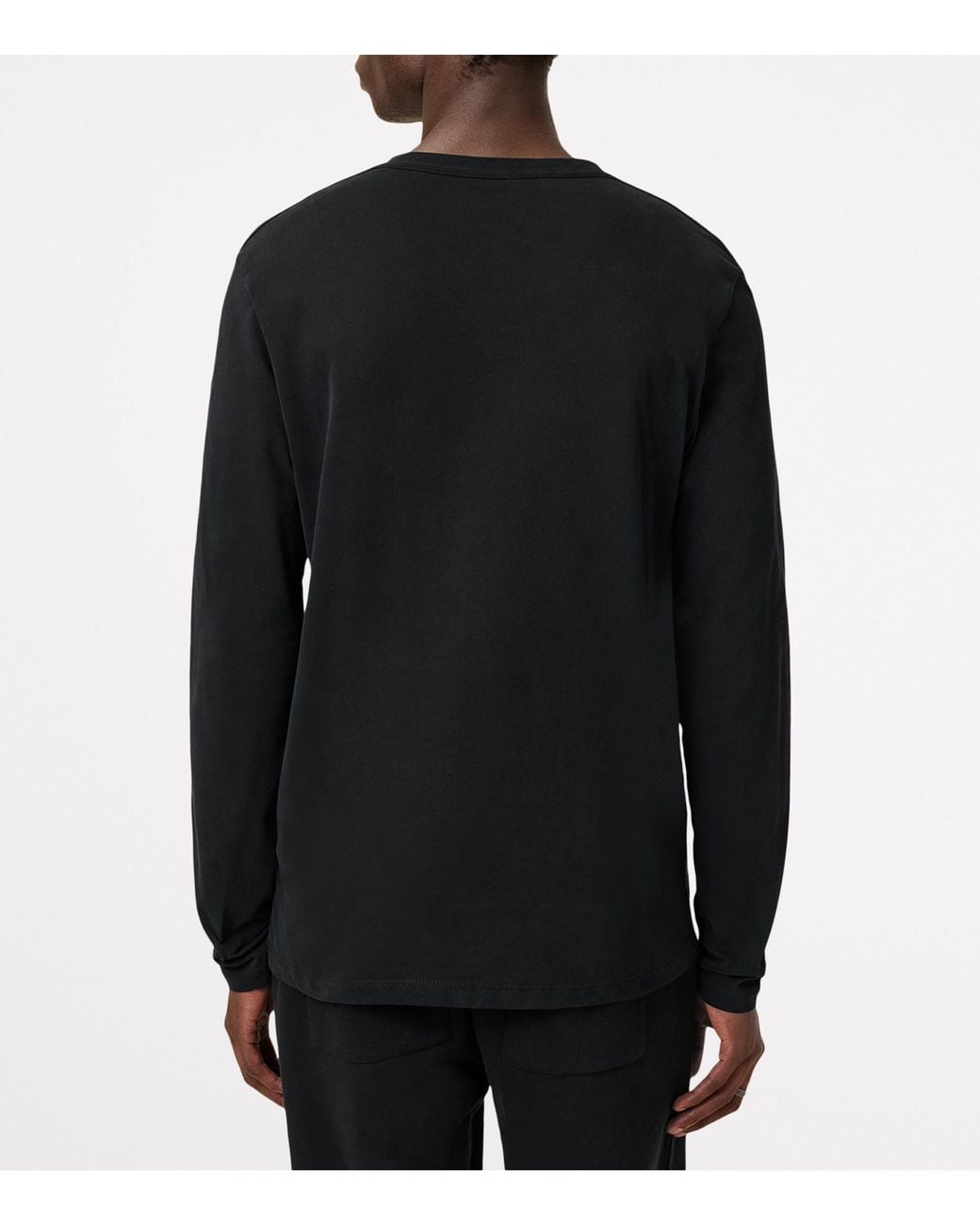 AllSaints Black Cotton Brace T-Shirt for men