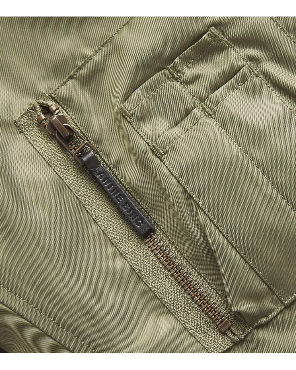 Anine Bing Green Leon Bomber Jacket