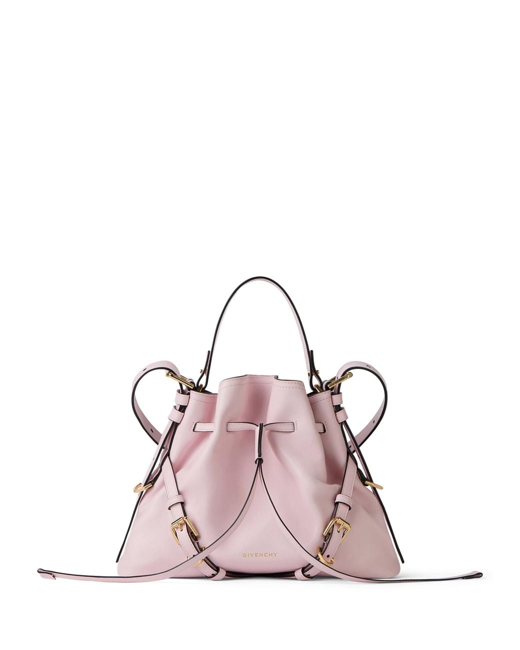 Givenchy Pink Small Leather Voyou Bucket Bag
