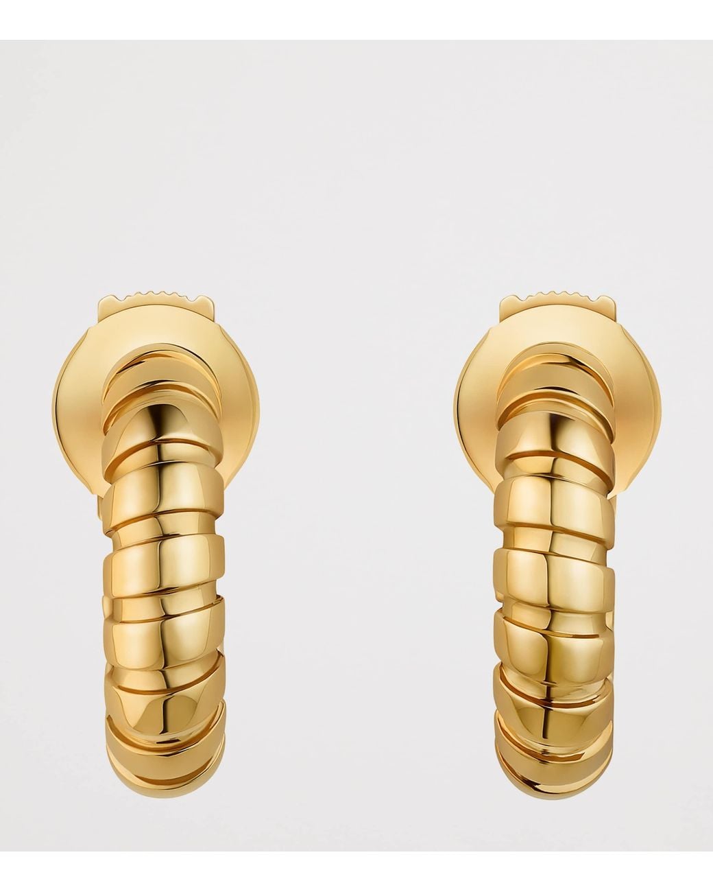 BVLGARI Metallic Tubogas Hoop Earrings