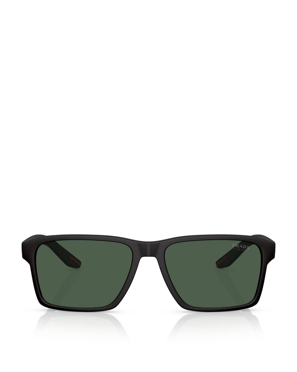 Prada Linea Rossa Green Rectangle Sunglasses for men