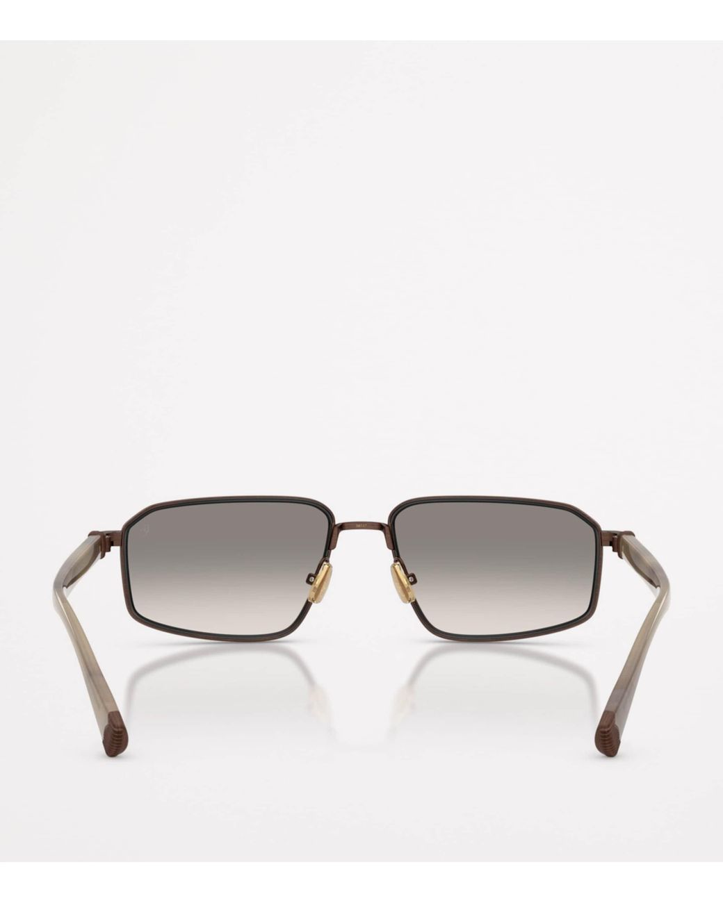 Brunello Cucinelli Gray Titanium Rectangle Jarama Sunglasses for men