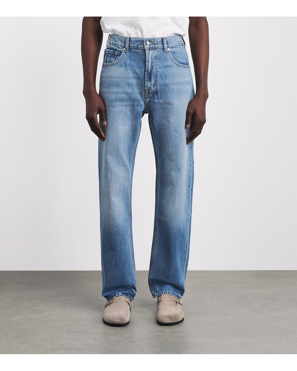7 For All Mankind Blue Easy Straight Jeans for men