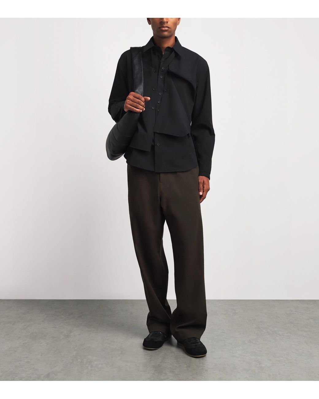 Craig Green Black Cotton Panelled Shirt for men