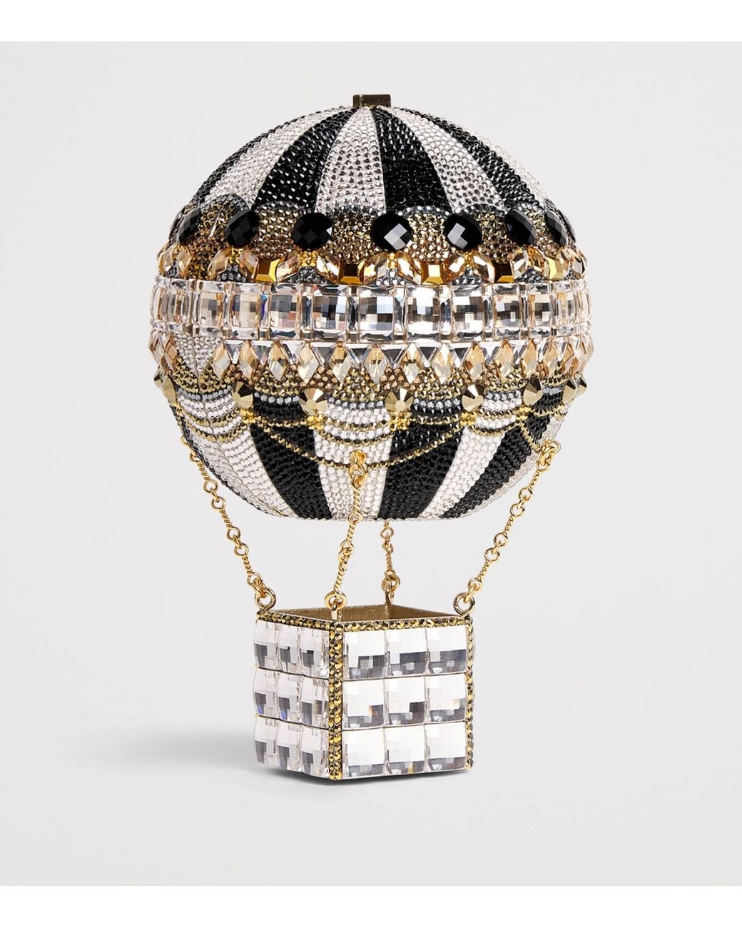 Judith Leiber Metallic Embellished Hot Air Balloon Clutch Bag