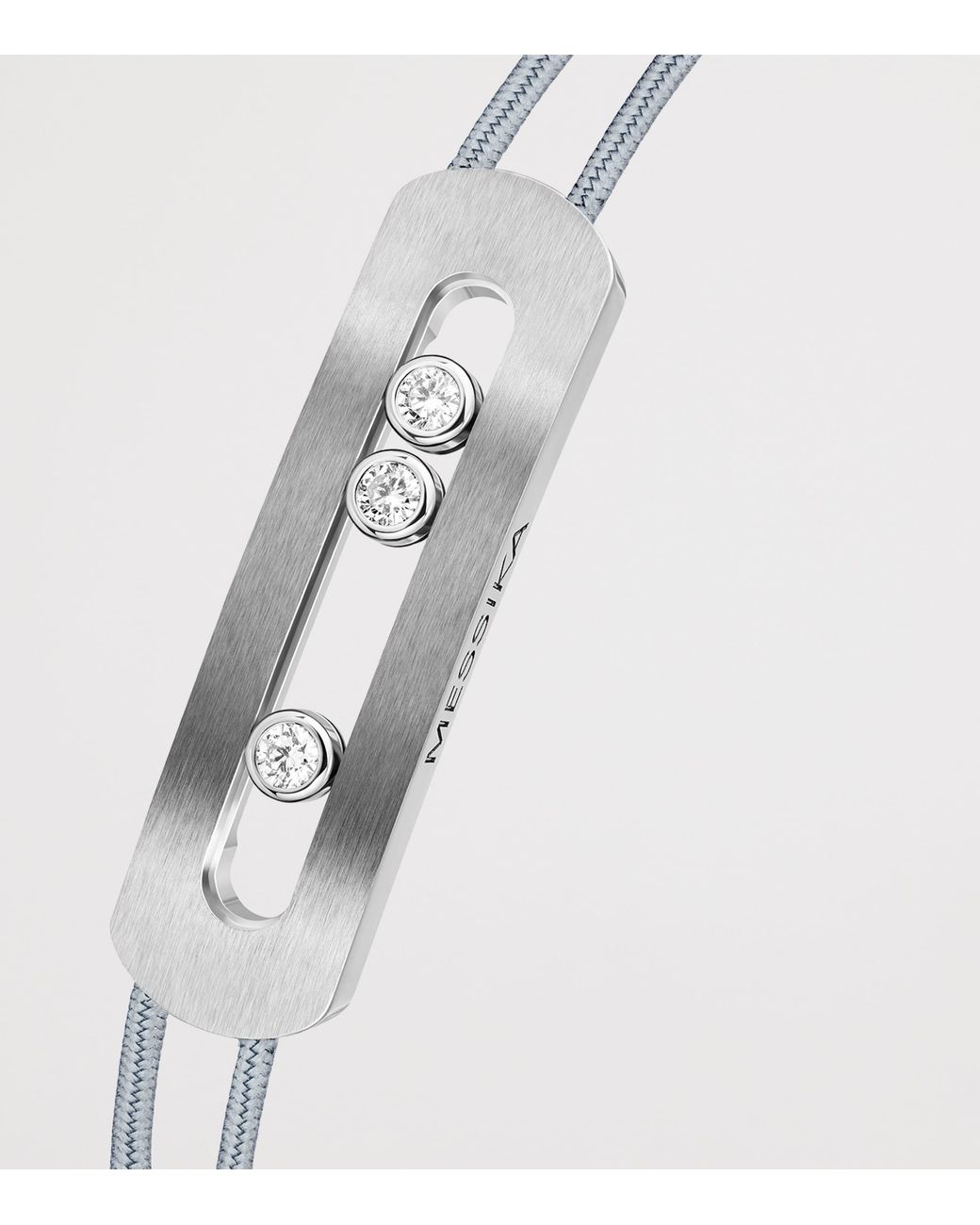 Messika White Move Titanium And Diamond Cord Bracelet