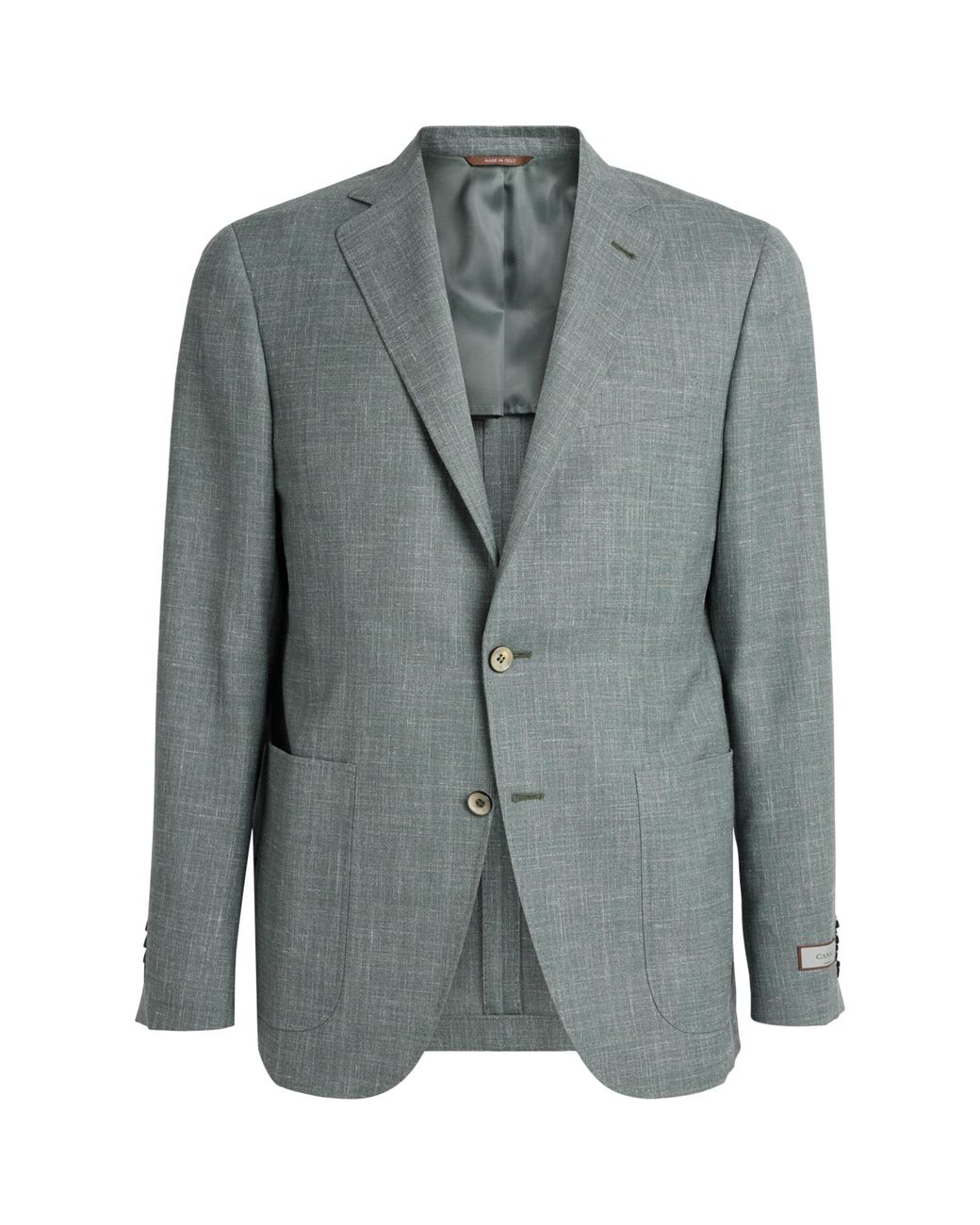 Canali Gray Wool-Silk-Linen Unlined Blazer for men