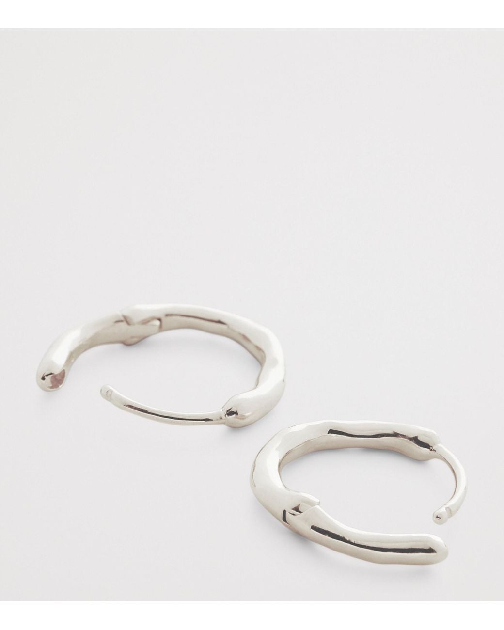 Monica Vinader Metallic Sterling Mv Siren Muse Huggie Earrings