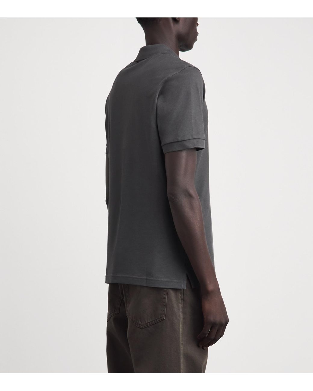 Sunspel Black Supima Cotton Polo Shirt for men