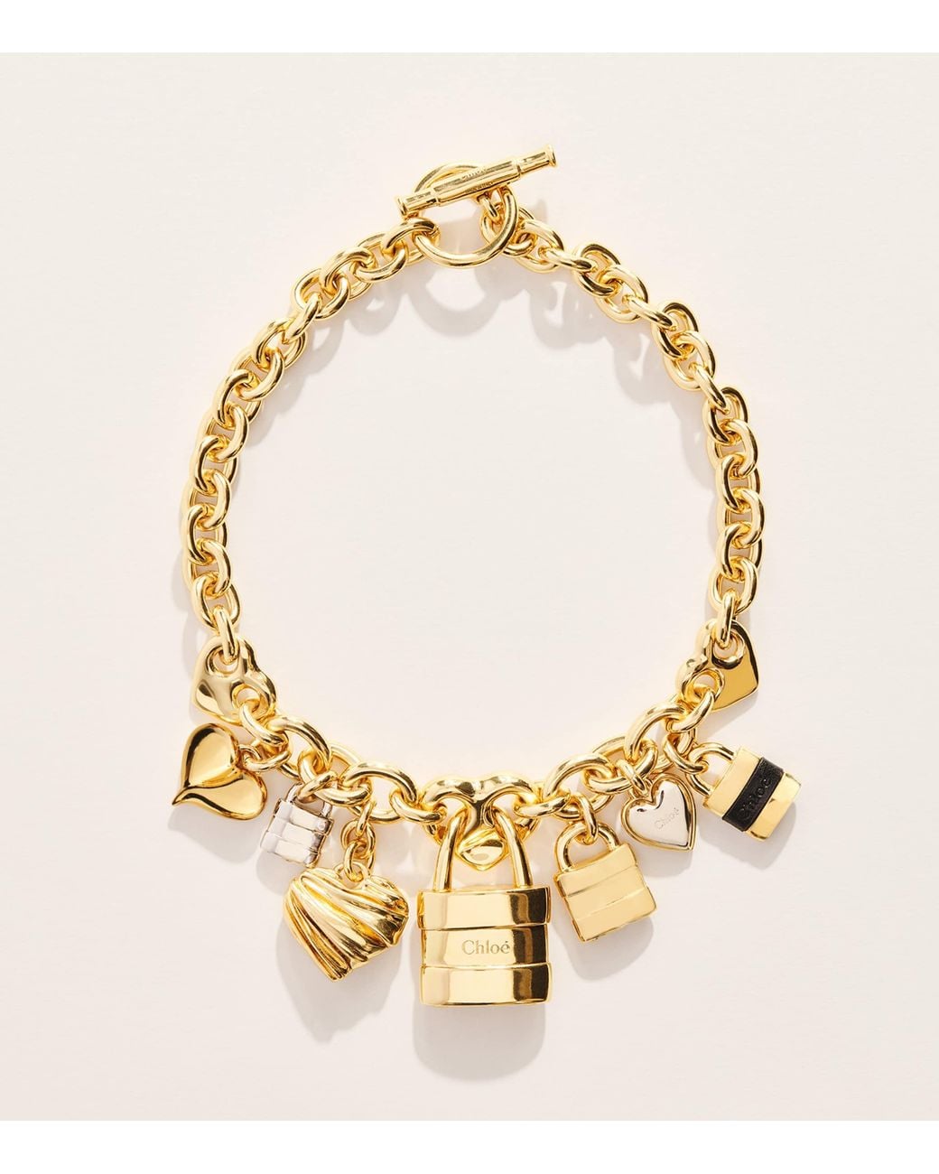 Chloé Metallic Paddington Charms Necklace