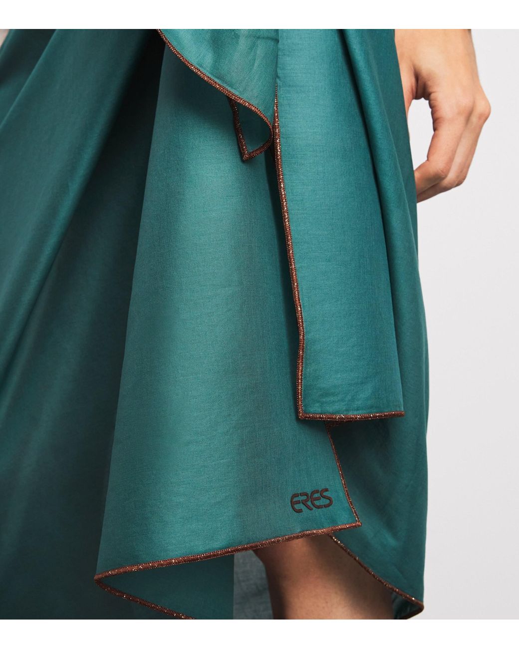 Eres Green Cotton Voile Cabine Pareo