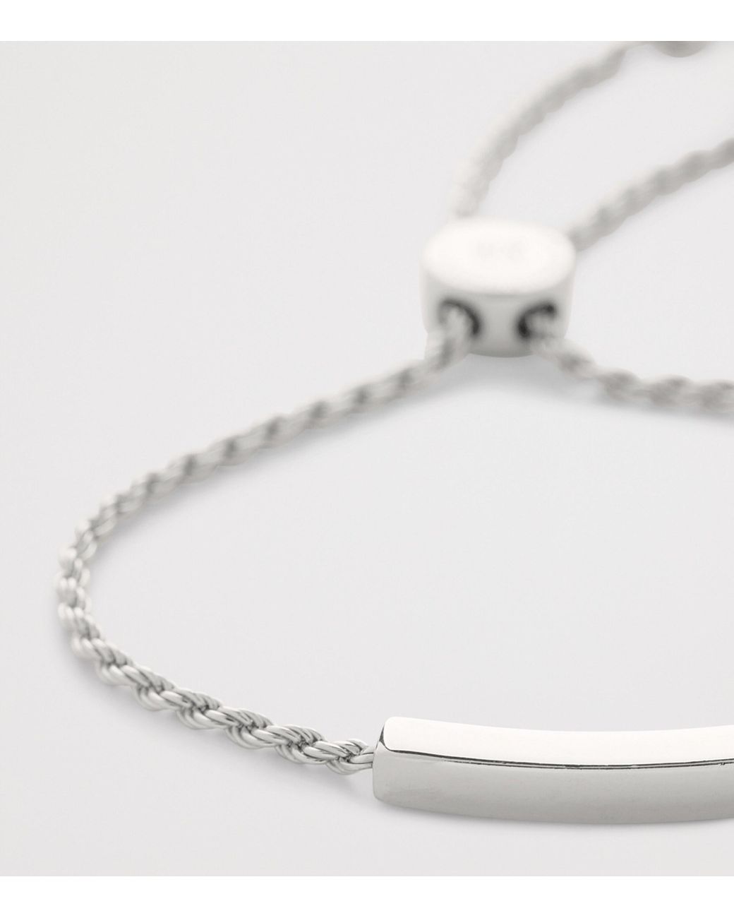 Monica Vinader White Sterling Linear Friendship Bracelet