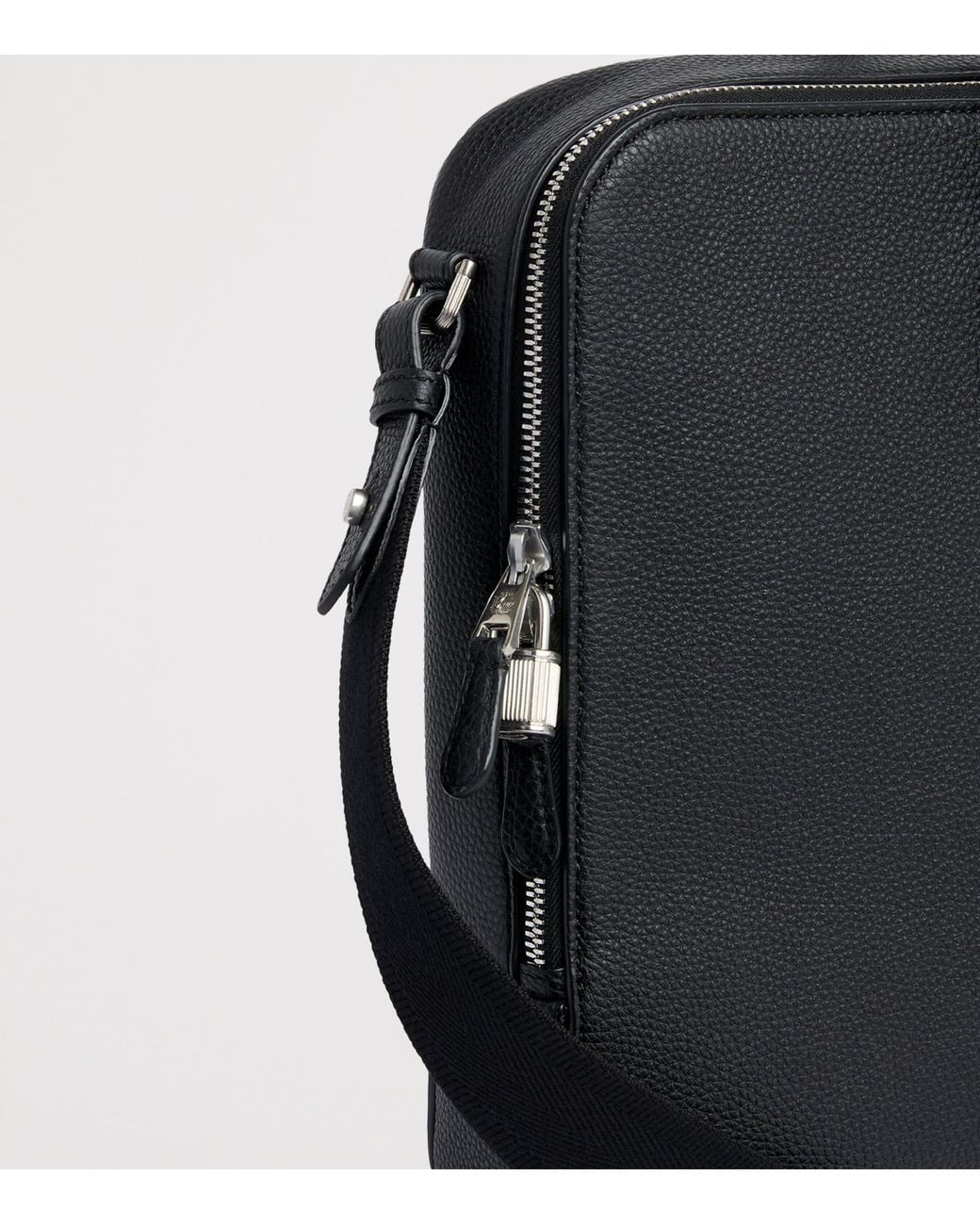Dunhill Black Leather Bourdon 38 Briefcase for men
