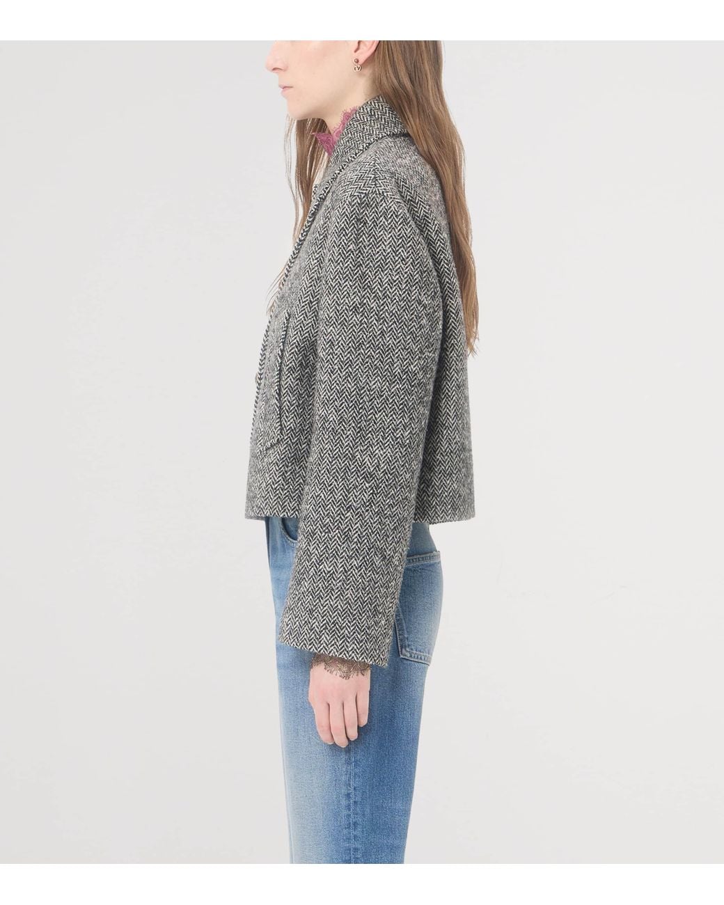 Valentino Gray Virgin Wool-Blend Coat