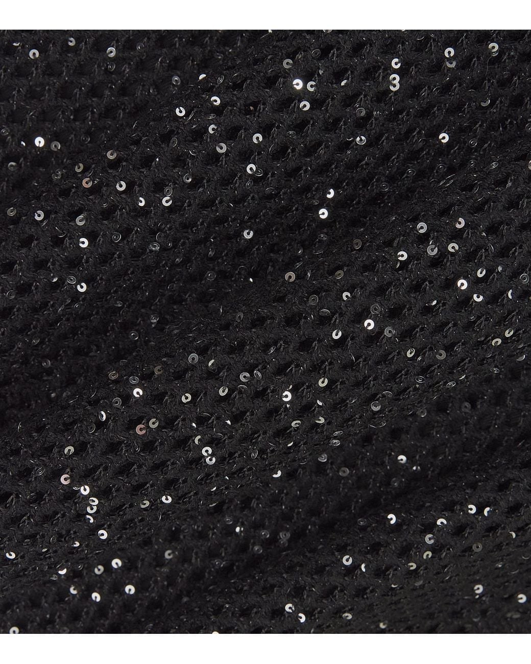 Maje Black Knitted Rhinestone Maxi Dress
