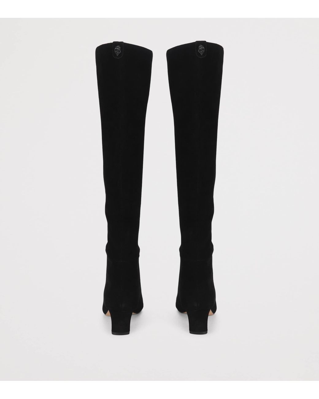 Kurt Geiger Black Suede Ascot Knee-High Boots