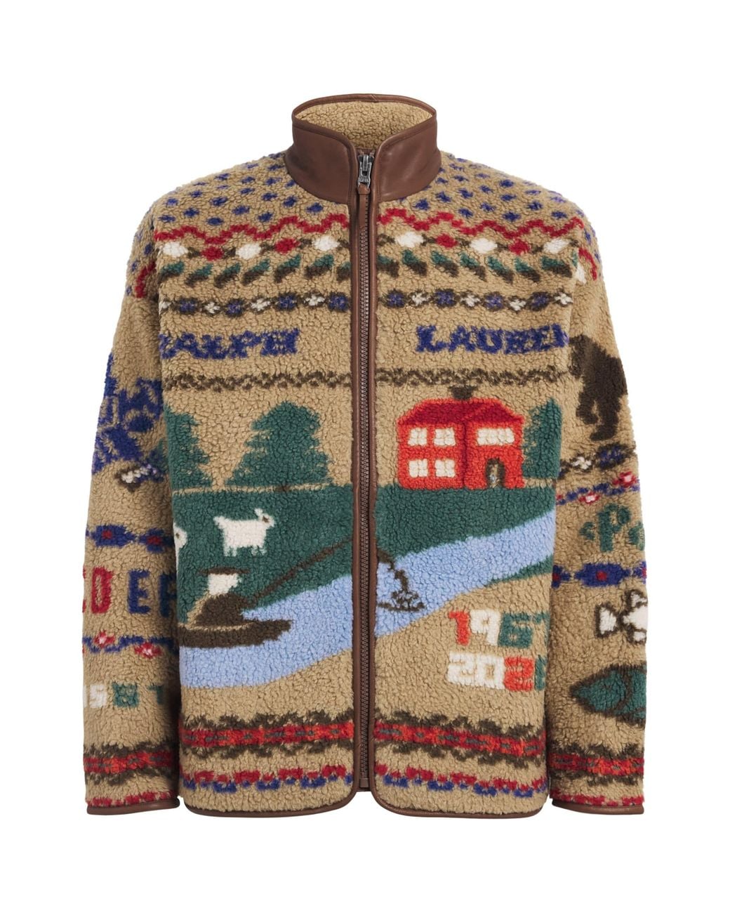 Polo Ralph Lauren Brown Pile Fleece Scenic Jacket for men