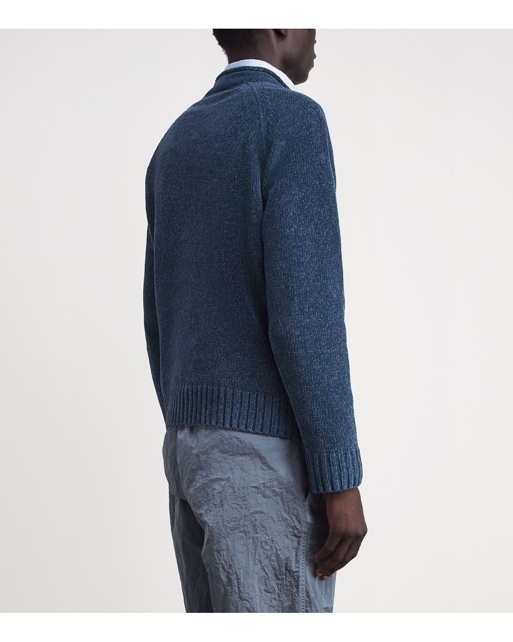 Stone Island Blue Cotton Élange Sweater for men