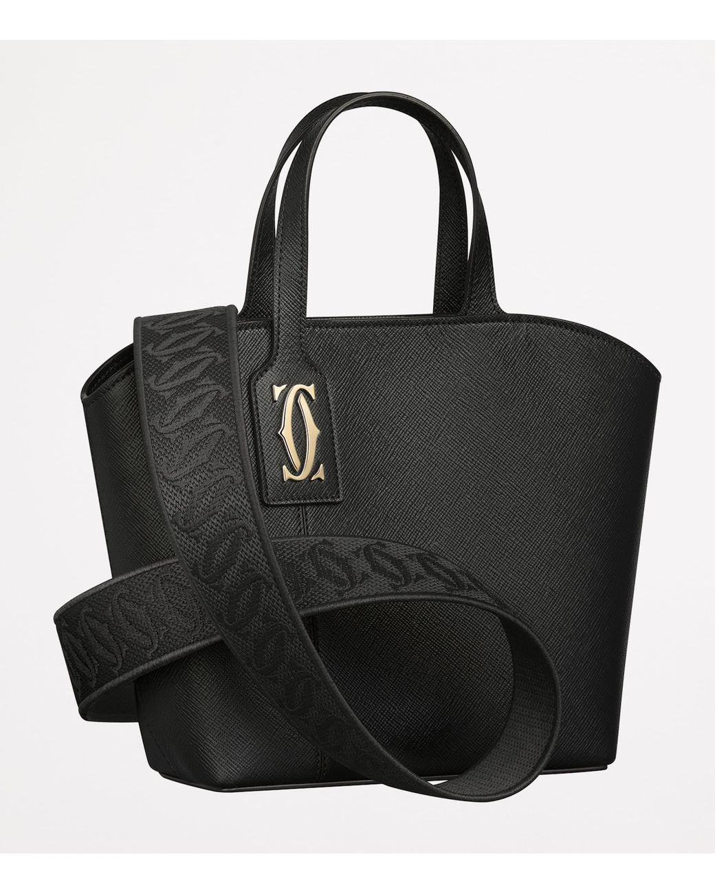 Cartier Black Mini Leather C De Tote Bag