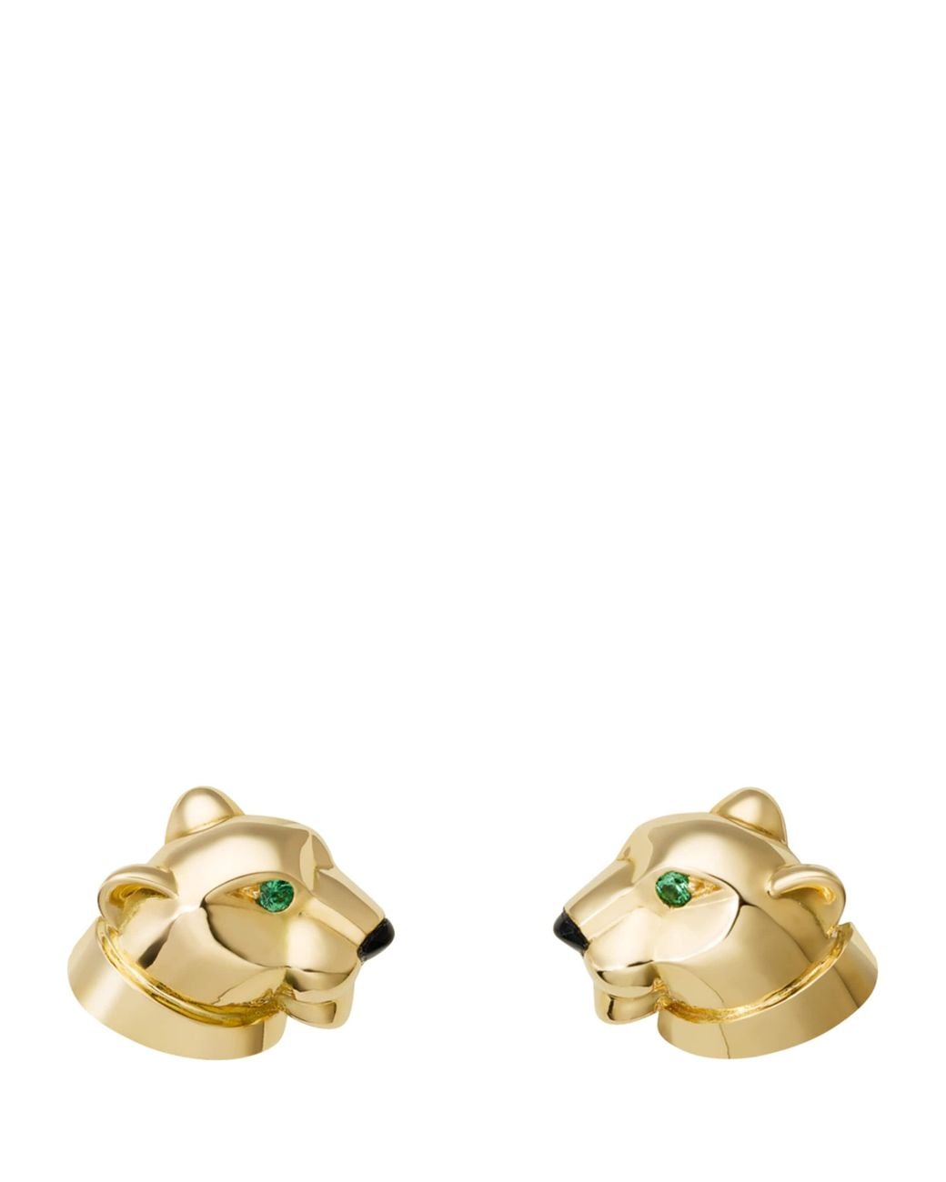 Cartier Metallic Tsavorite And Onyx Panthère De Earrings