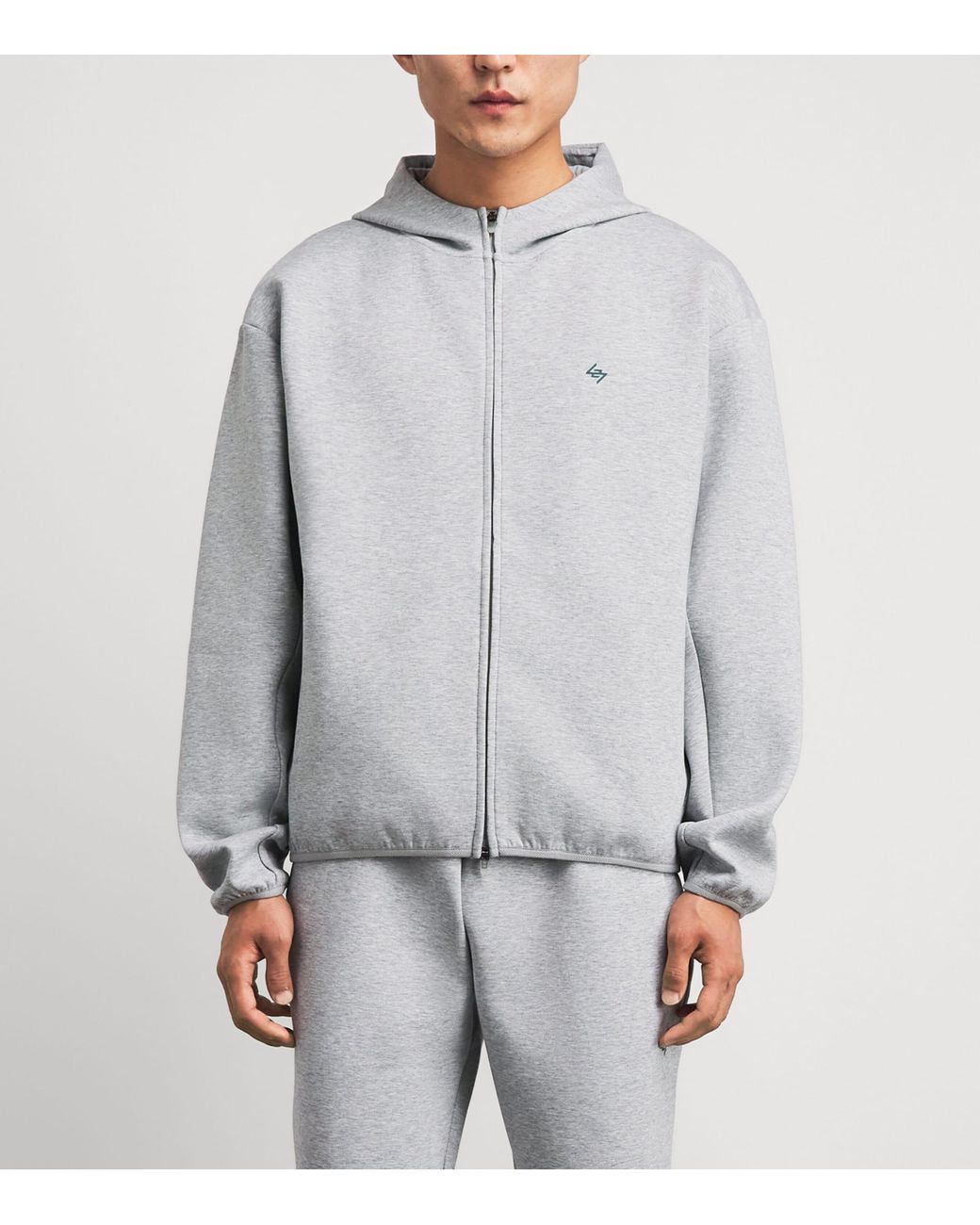 REPRESENT 247 Gray 247 Numbers Zip-Up Hoodie for men