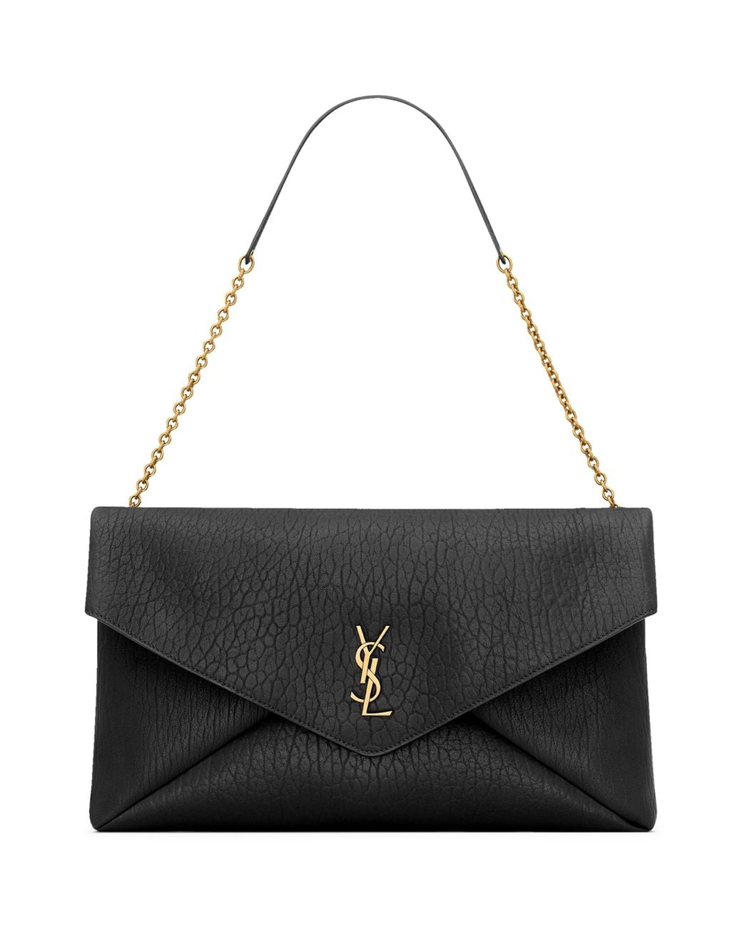 Saint Laurent Black Extra-Large Cassandre Envelope Pouch
