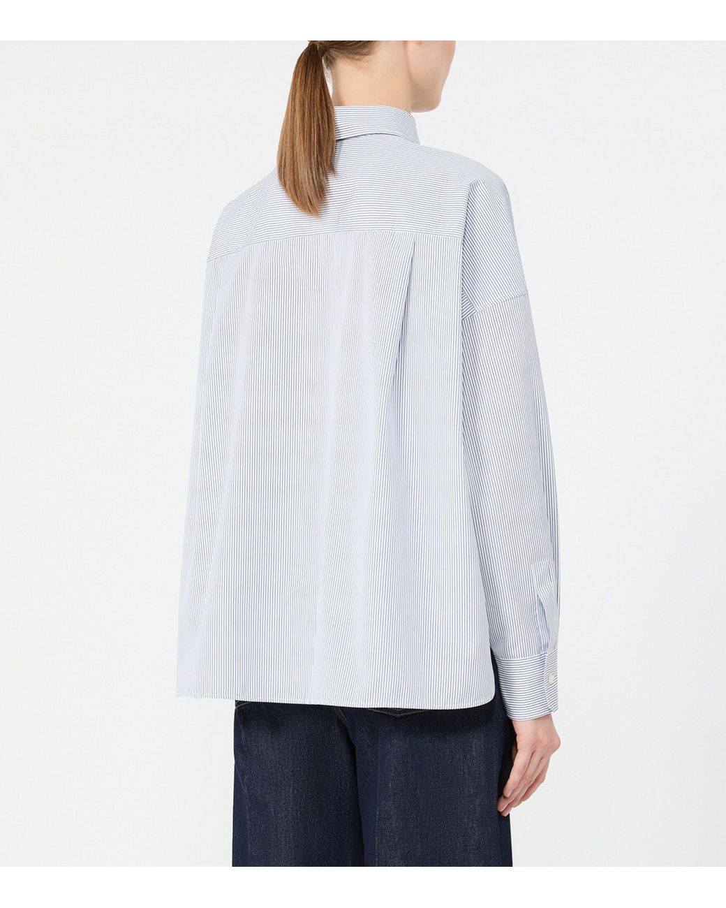 Weekend by Maxmara Blue Satin-Front Bandana Print Shirt