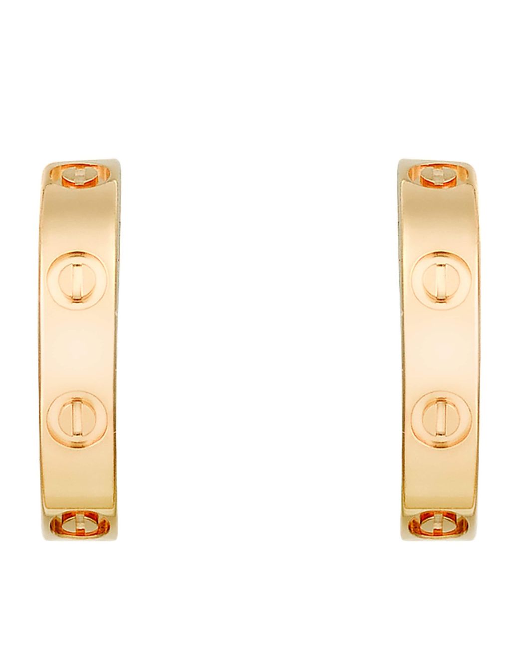 Cartier Metallic Love Hoop Earrings